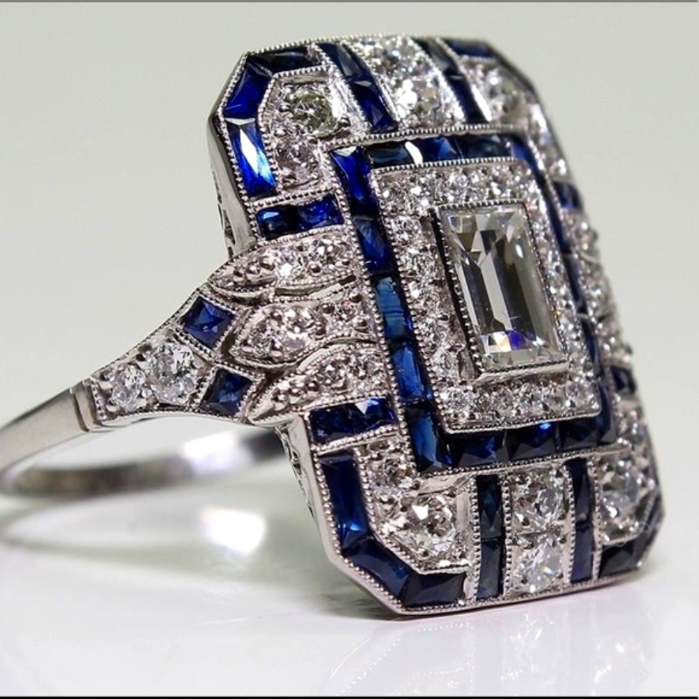 💙 The Zelda 💙 Art Deco 925 Sterling Silver 💙